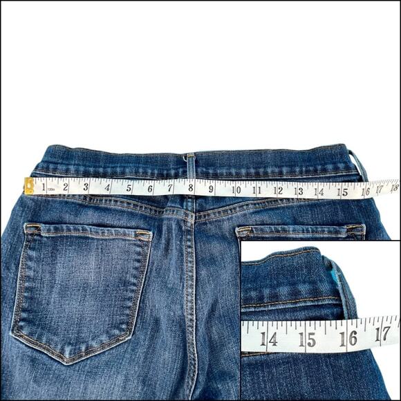 Old Navy Curvy Profile Bootcut Mid Rise Jeans Size 12 Short Blue Denim - Picture 9 of 12